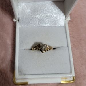 Real Gold Heart Shaped Ring